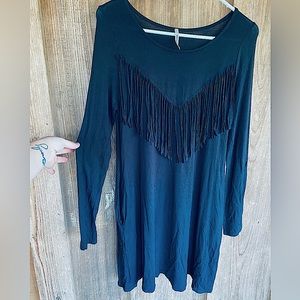Black fringe dress